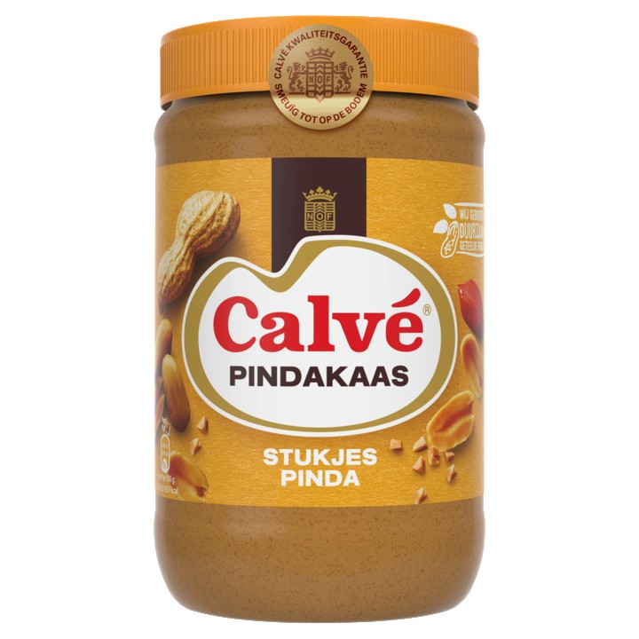 Calve Pindakaas Stukjes Pinda 1000g