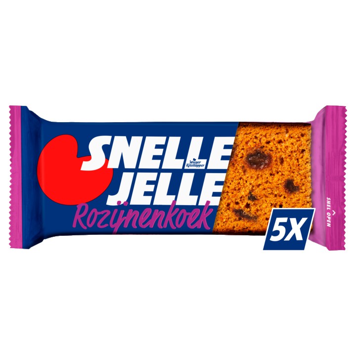 Snelle Jelle kruidkoek rozijn repen 5 x 65g