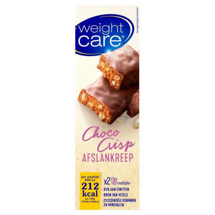 Weight Care Afslankreep Choco Crisp 2 x 58g