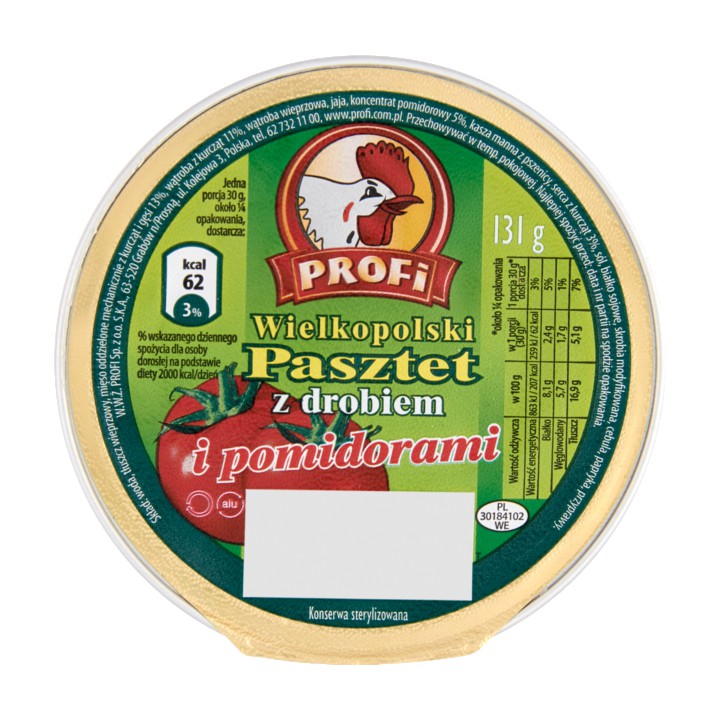 Profi Gevogeltepat&amp;eacute; met Tomaten 131g