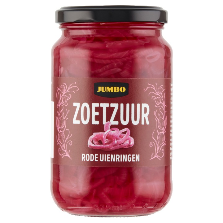 Jumbo Zoetzuur Rode Uienringen 340g