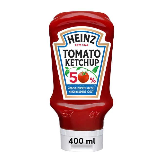 Heinz Tomaten ketchup 50% minder suiker &amp; zout