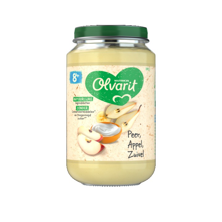 Olvarit Peer Appel Zuivel 8+ Maanden 200g