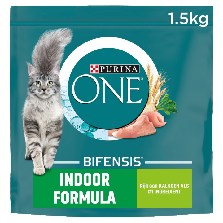 PURINA&amp;reg; ONE Indoor Rijk aan Kalkoen en Volkoren Granen 1,5kg