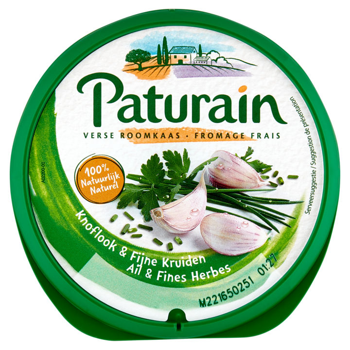 Paturain Verse Roomkaas Knoflook &amp;amp; Fijne Kruiden 150g