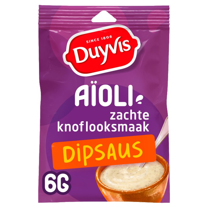 Duyvis Aioli Knoflook Dip Saus Mix 6gr