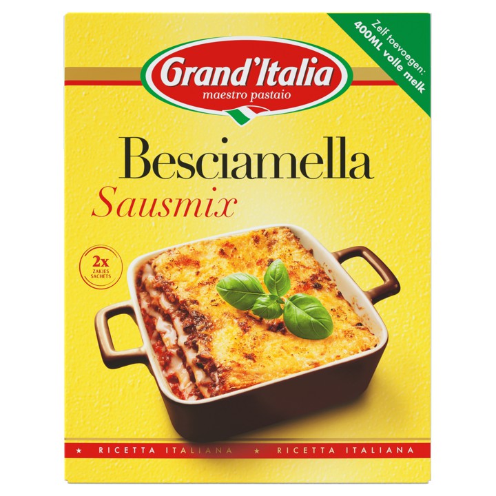 Grand&amp;#x27;Italia Besciamella Sausmix voor lasagne 2 x 50g