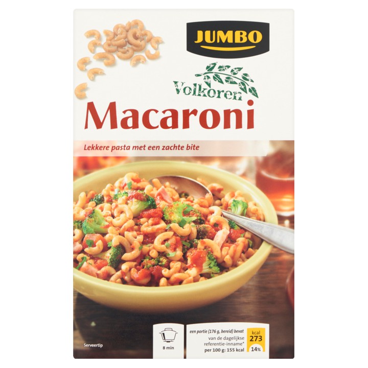 Jumbo Volkoren Macaroni 500g