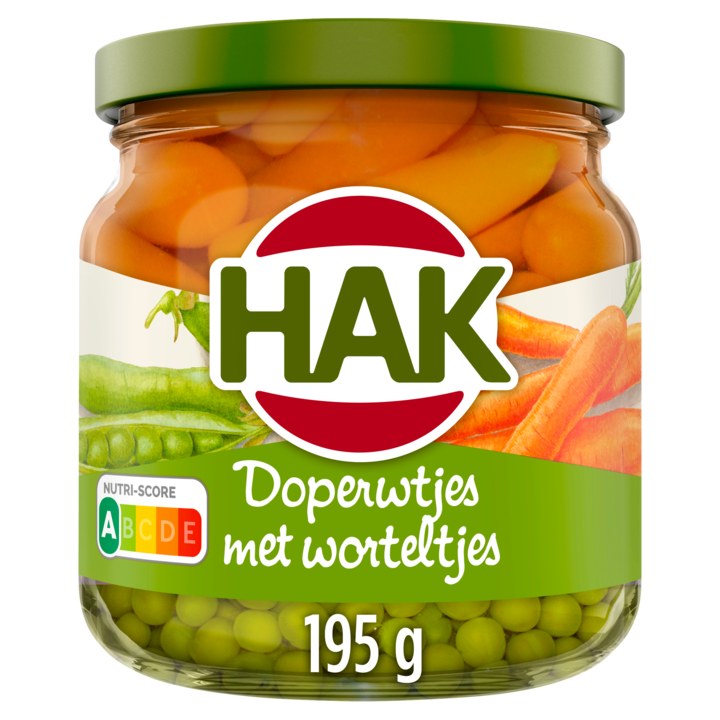 Hak Doperwtjes met Worteltjes 195g