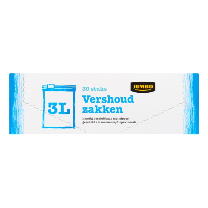 Jumbo Vershoudzakken 3 L 30 Stuks