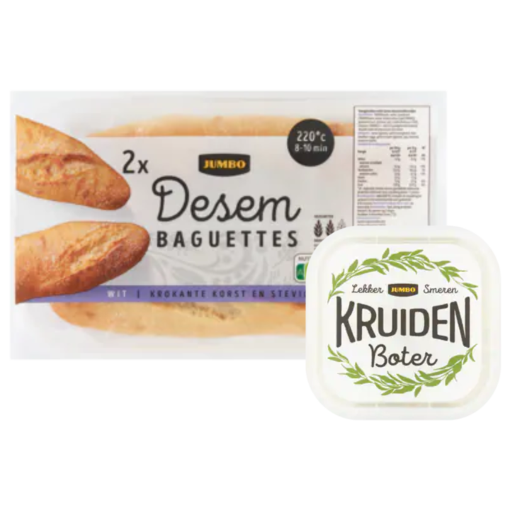 Jumbo Desem Baguettes met Kruidenboter