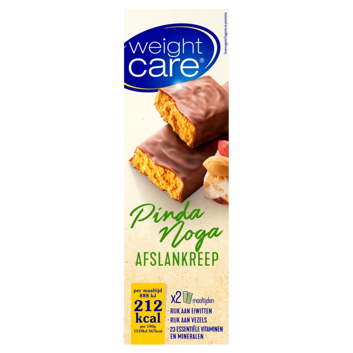 Weight Care Afslankreep Pinda-Noga Smaak 2 x 58g