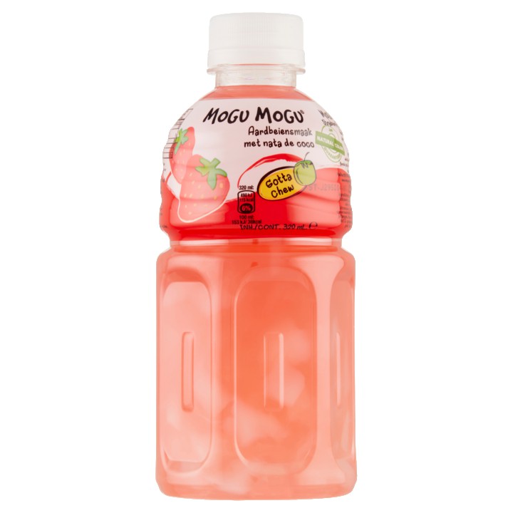 Mogu Mogu Aardbeiensmaak met Nata de Coco 320ml