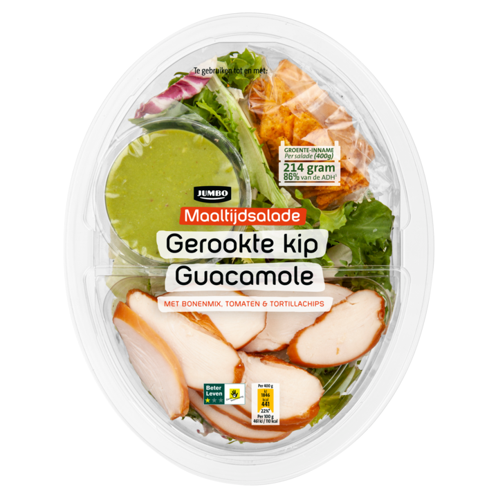 Jumbo Maaltijdsalade Gerookte Kip Guacamole 400g