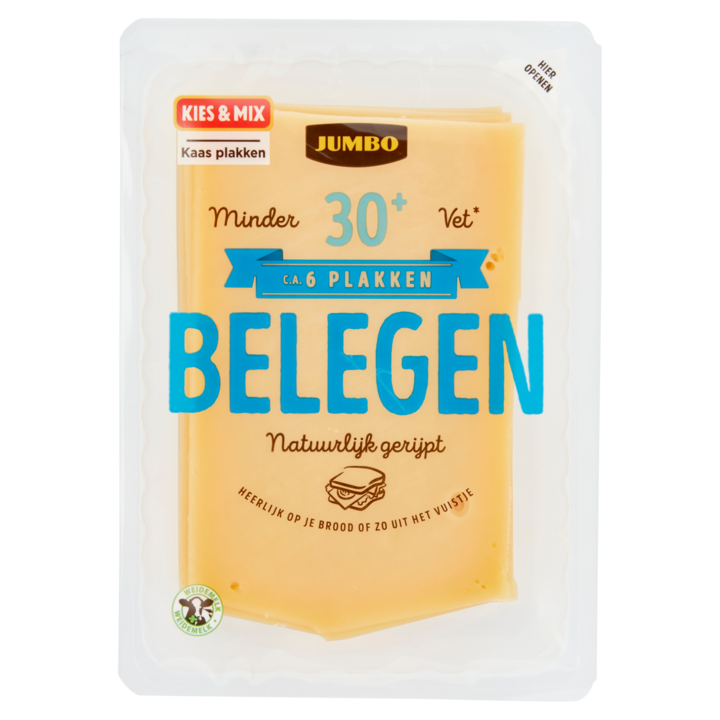 Jumbo Belegen Kaas 30+ Plakken 190g