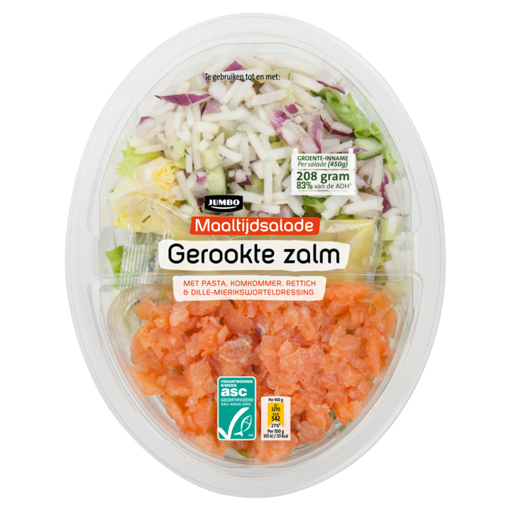 Jumbo Maaltijdsalade Gerookte Zalm 450g