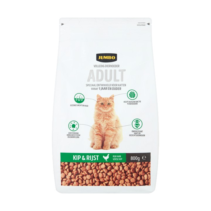 Jumbo Volledig Diervoeder Adult Kip &amp;amp; Rijst 800g