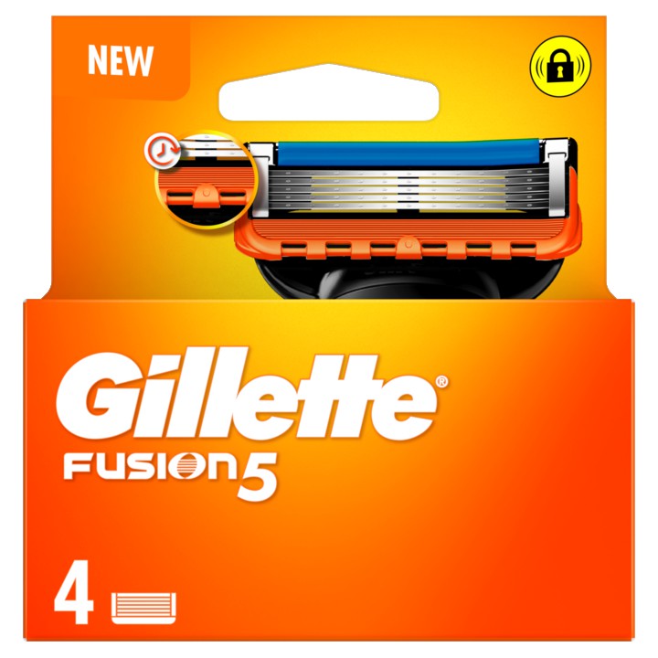 Gillette Fusion5 Navulmesjes Voor Mannen, 4 Stuks