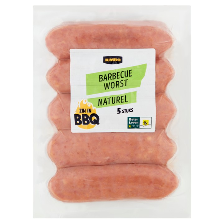 Jumbo Barbecueworst Naturel 5 Stuks