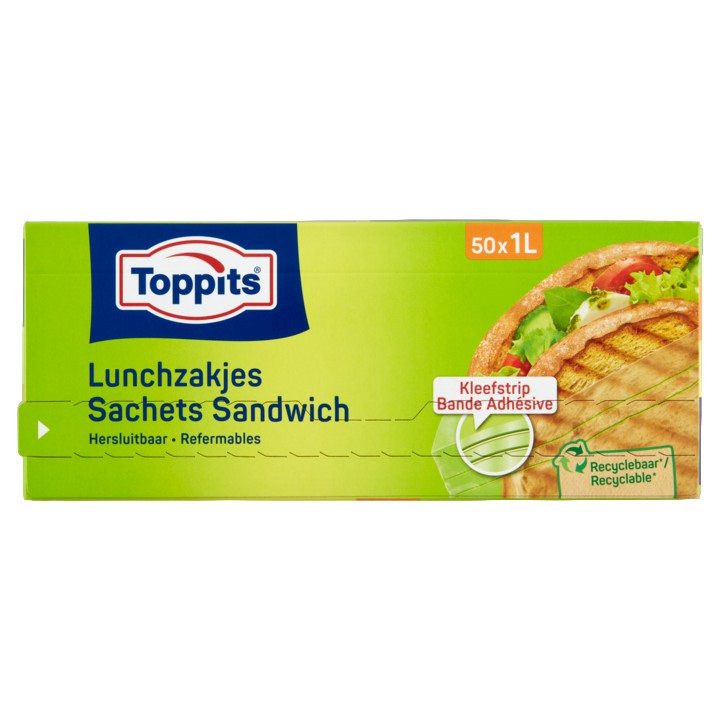 Toppits Lunchzakjes 1 L 50 Stuks