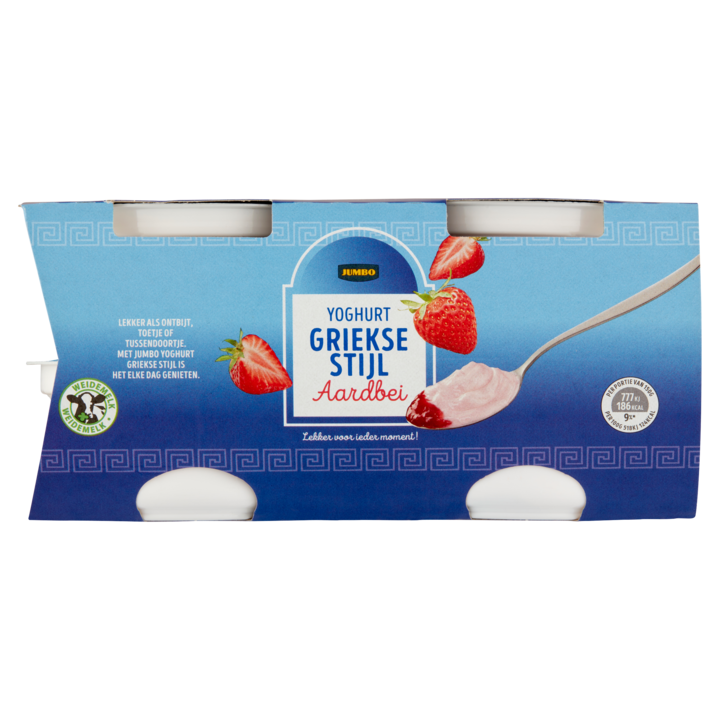 Jumbo Yoghurt Griekse Stijl Aardbei 4 x 150g