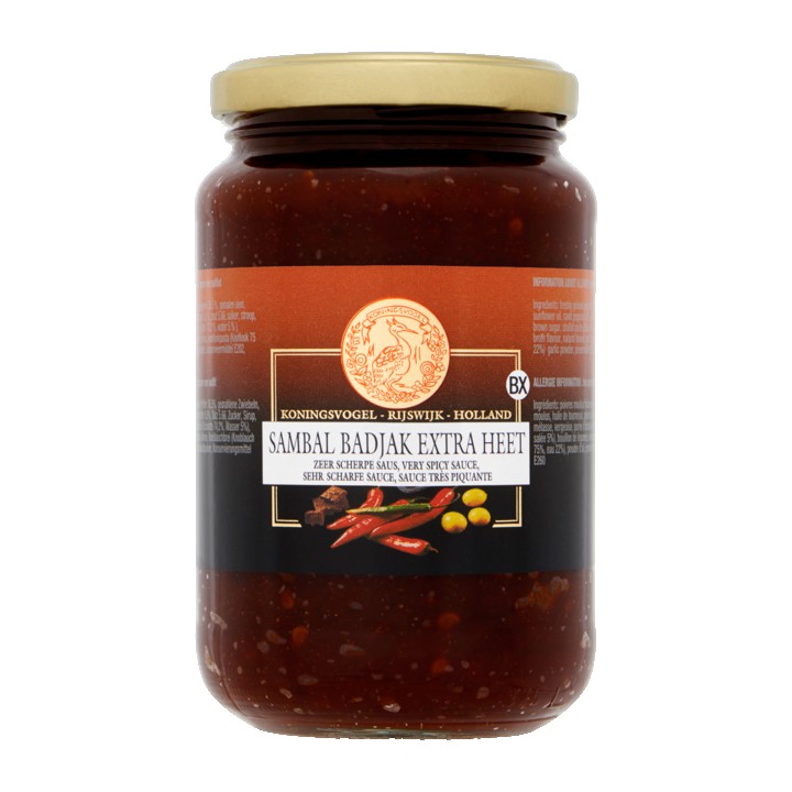 Koningsvogel Sambal Badjak Extra Heet 375g