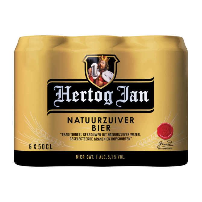 Hertog Jan Pilsener natuurzuiver Bier Blikken 6 x 50 cl