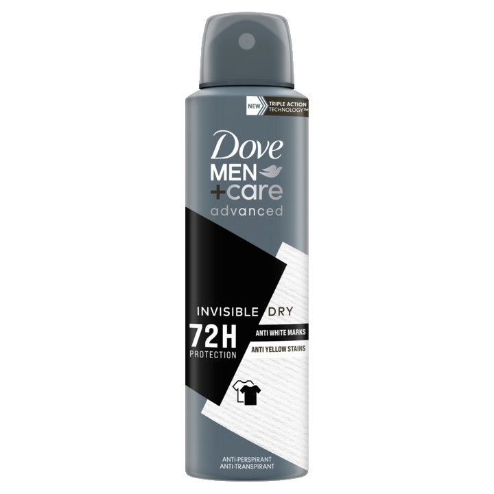 Dove Men+Care Advanced Anti-Transpirant Deodorant Spray Invisible Dry 150ML