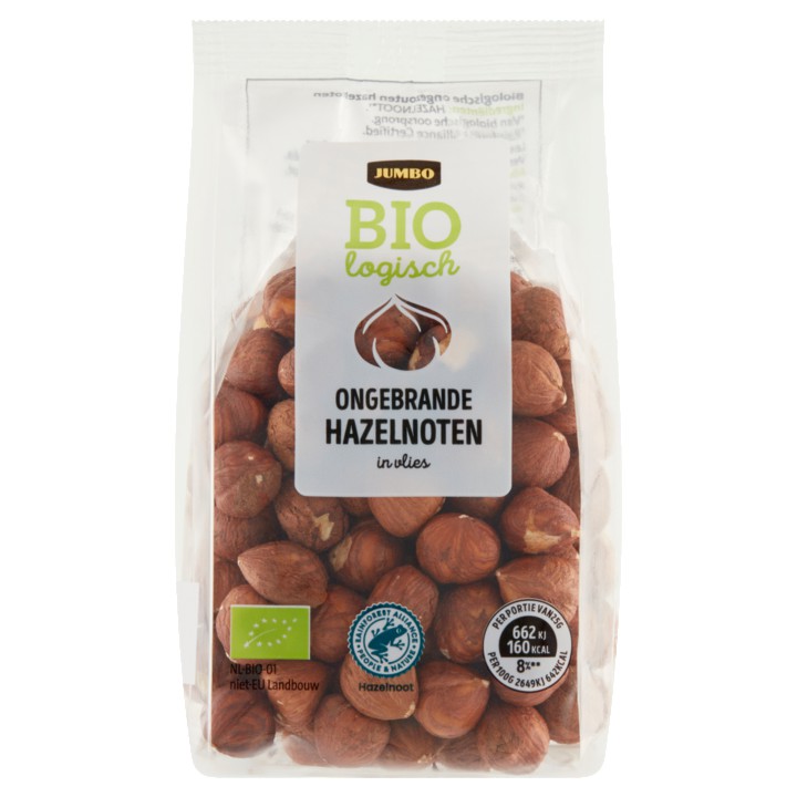 Jumbo Biologisch Ongebrande Hazelnoten 175g