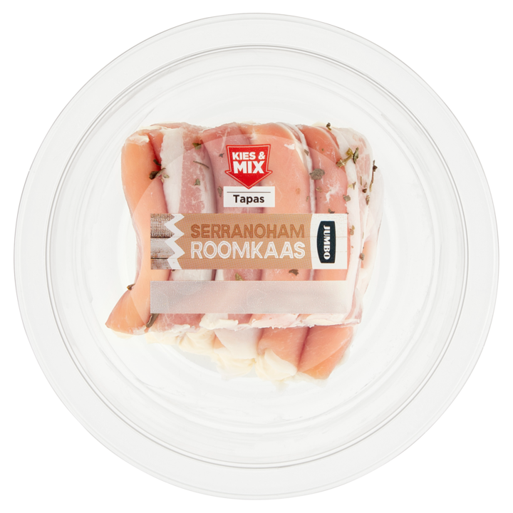 Jumbo Serranoham Roomkaas 100g