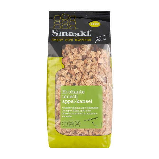 Smaakt Krokante muesli appel kaneel biologisch