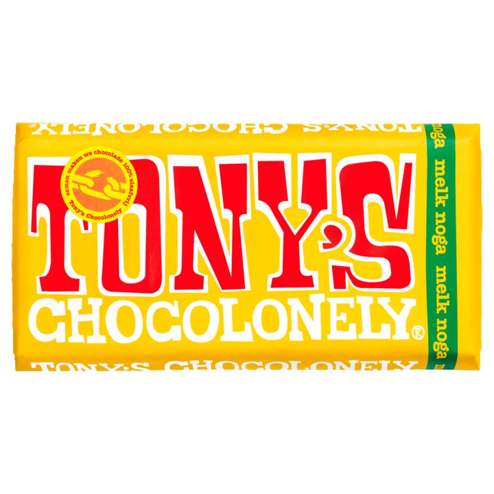 Tony&amp;#x27;s Chocolonely Melk Chocolade Reep Noga 180g