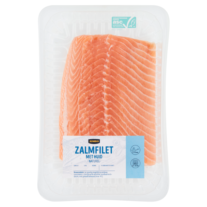 Jumbo Zalmfilet met Huid Naturel ca. 550g