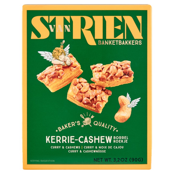 Van Strien Banketbakkers Kerrie-Cashew Borrelkoekje 90g