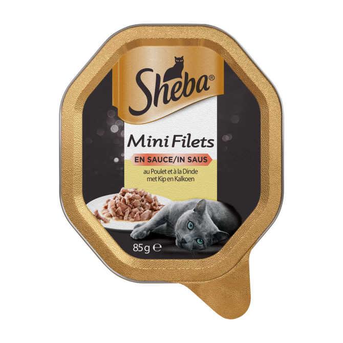 Sheba Mini filets in saus met kip &amp; kalkoen