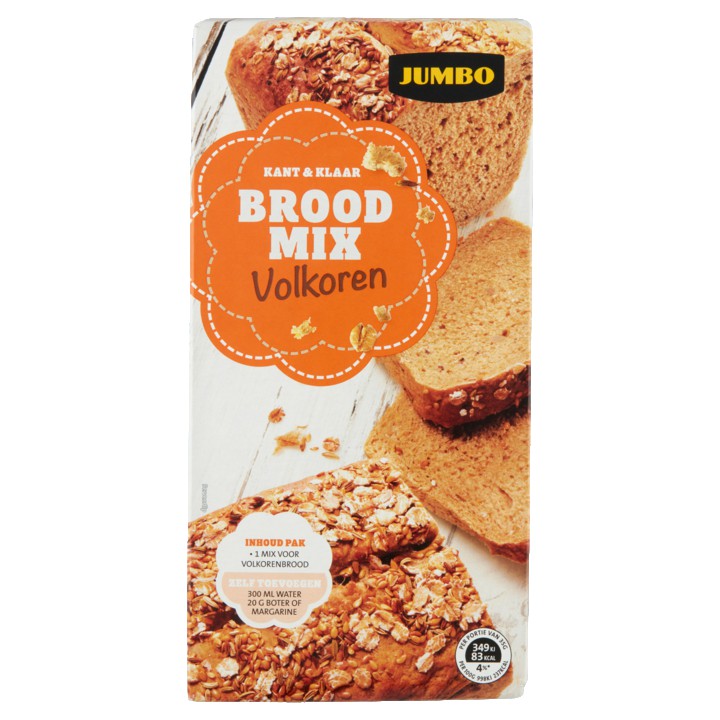 Jumbo Kant &amp;amp; Klaar Brood Mix Volkoren 450g