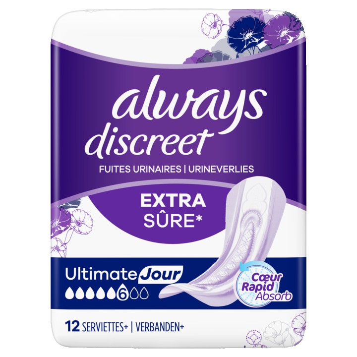 Always Discreet Verband Voor Urineverlies Plus Ultimate Day x12