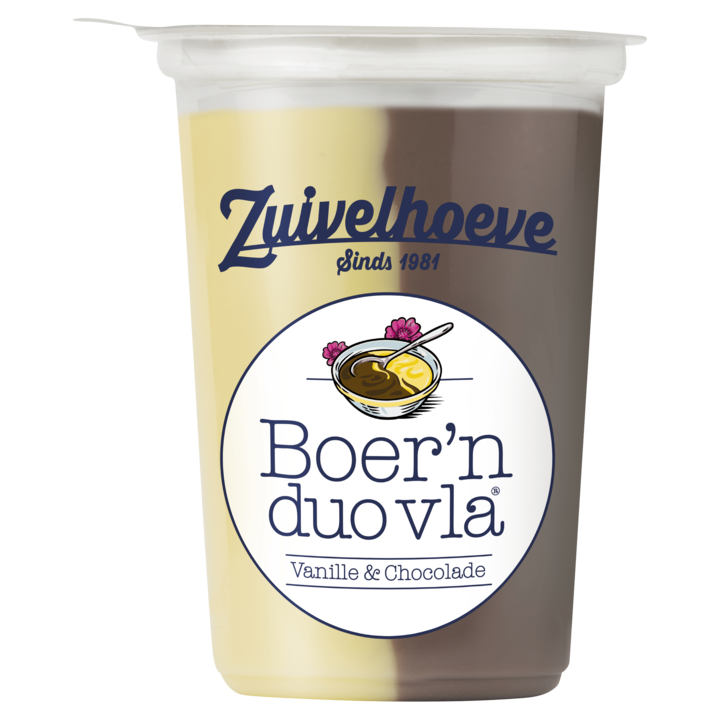 Zuivelhoeve Boer&amp;#x27;n Duo Vla&amp;reg; Vanille Choco 450g