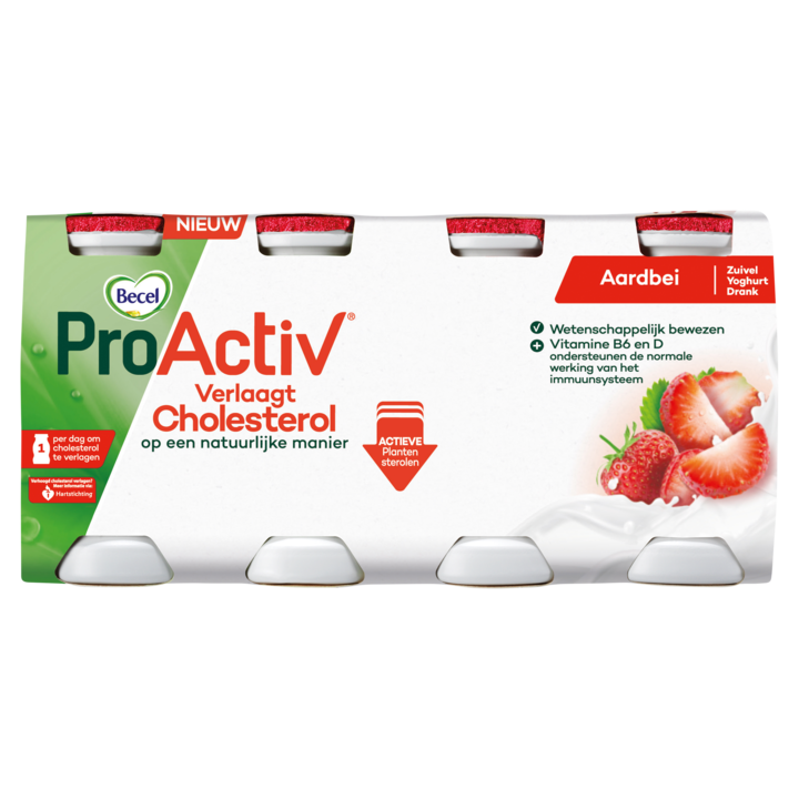 Becel ProActiv mini drinks aardbei 8 x 75ml