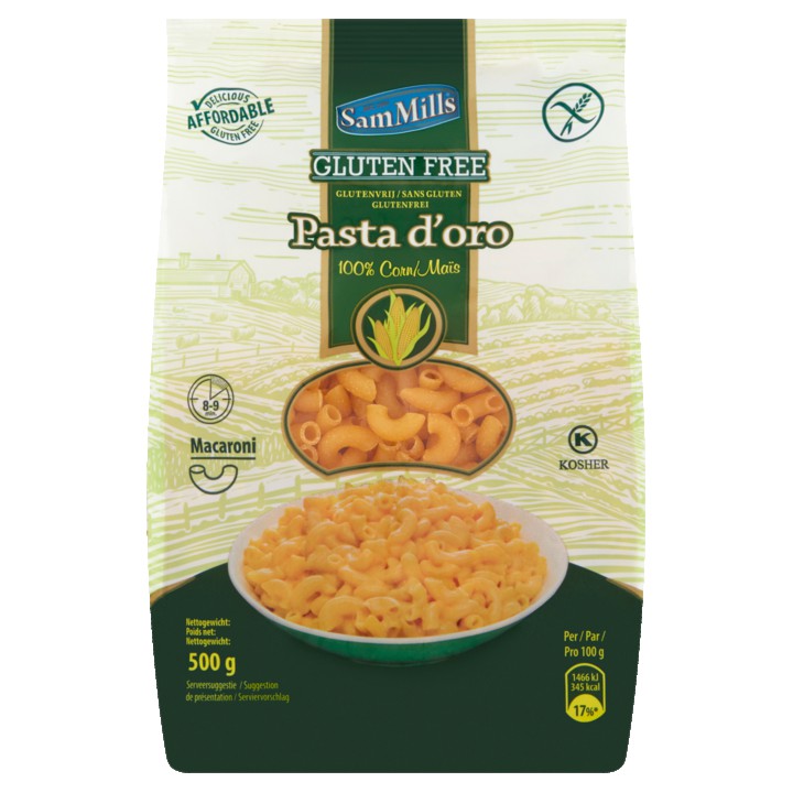 Sam Mills Pasta d&amp;#x27;Oro Cornetti Rigati Glutenvrij 500g