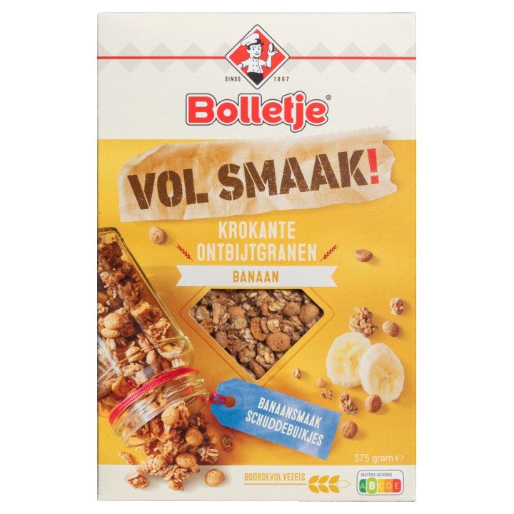 Bolletje Vol Smaak! Krokante Ontbijtgranen Banaan 375g