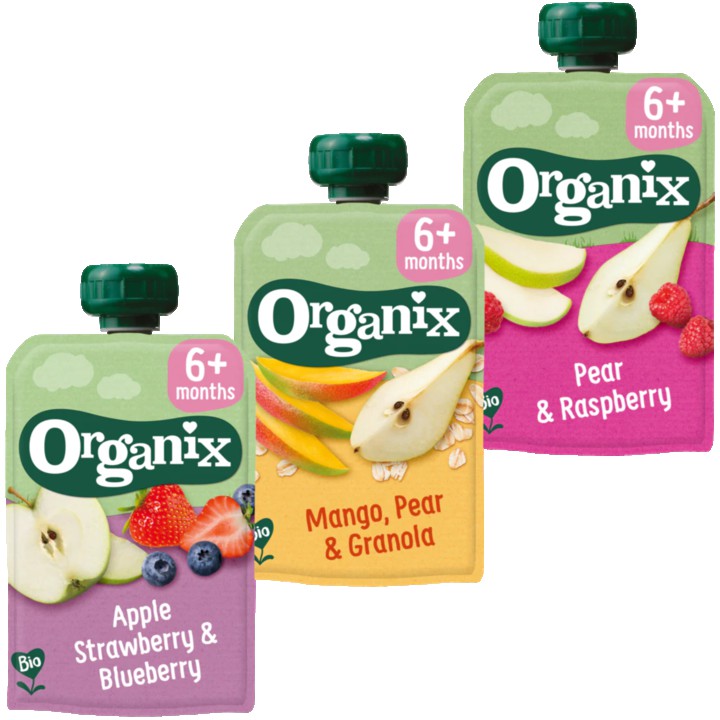 Organix Knijpfruit 6+ Maanden 3 Stuks x 100g