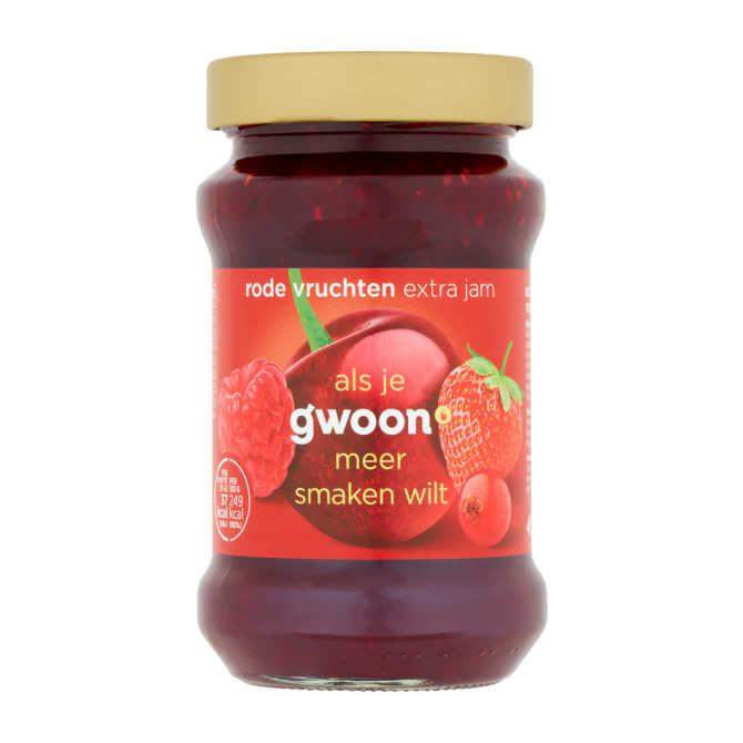 g&#039;woon Extra jam rode vruchten