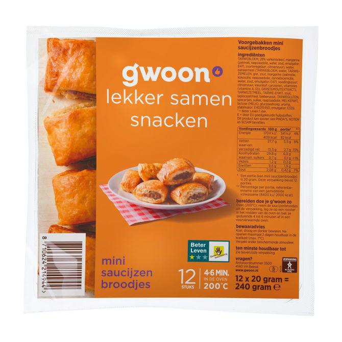 g&#039;woon Mini saucijzenbroodjes