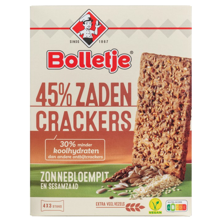 Bolletje 45% Zadencrackers Zonnebloempit