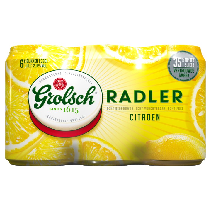 Grolsch Radler Citroen Blik 6 x 330ML