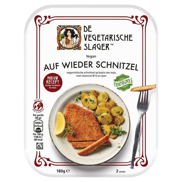 De Vegetarische Slager Auf Wieder Schnitzel Vegan 180g