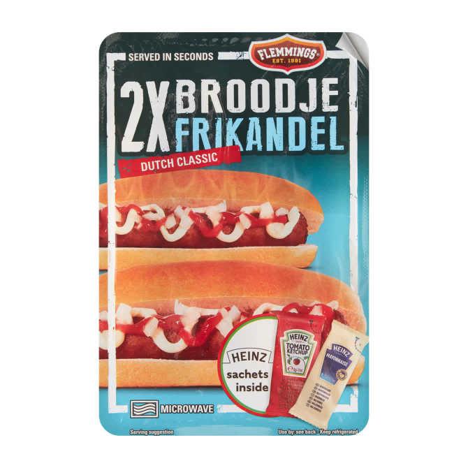 Flemmings Broodje frikandel Dutch classic 2-pack