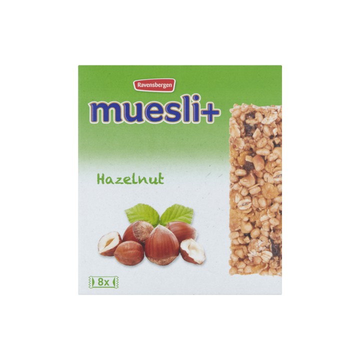 Ravensbergen Muesli+ Hazelnut 8 x 23g