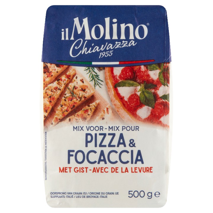 Il Molino Chiavazza Mix voor Pizza &amp;amp; Focaccia met Gist 500g